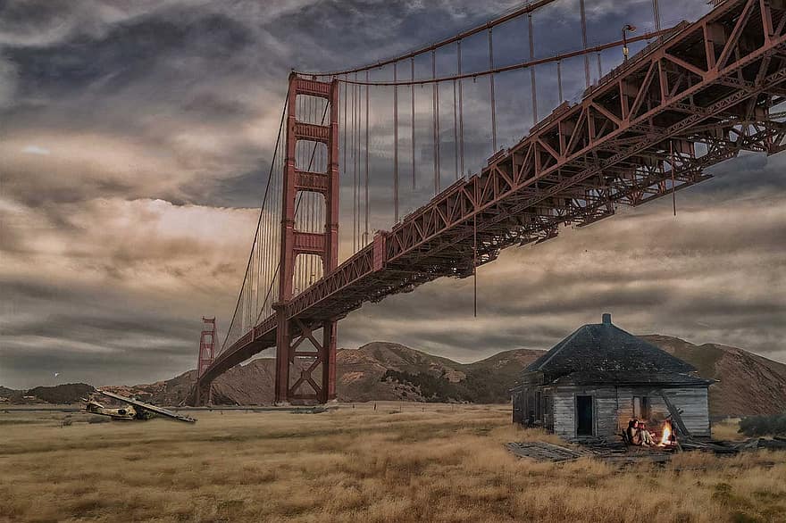 apokalyps, dystopia, Golden Gate-bron, san francisco