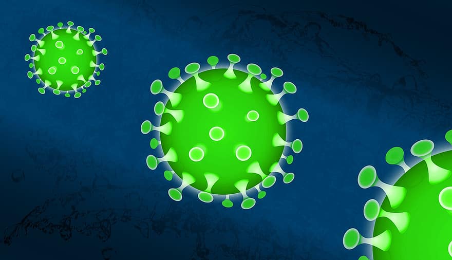 корона, зелений, блакитний, значок, вірус, пандемія, епідемія, короновірус, захворювання, інфекція, COVID-19