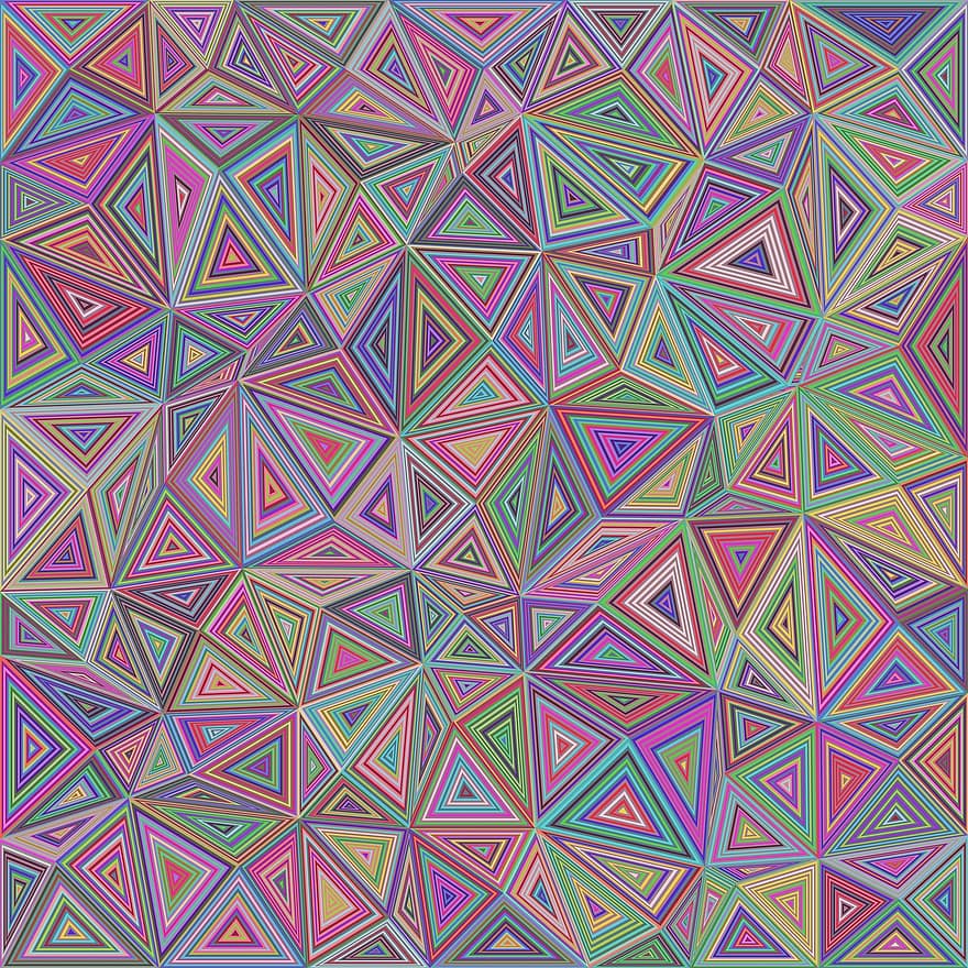 Latar Belakang, mosaik, pola, poligon, poligonal, berbentuk segitiga, segi tiga, geometris, ubin, semrawut, geometri