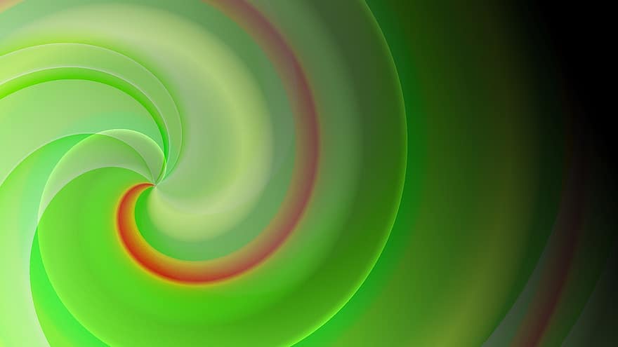 hvirvel, spin-, grøn, slik, vortex, spiralformet, radial, cirkulerende, cyklisk, vride, rotation