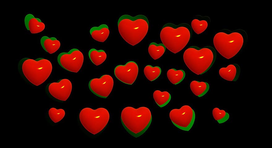 cor, amor, romàntic, romanç, vermell, sort, símbol, Sant Valentí, emoció, dia de Sant Valentí