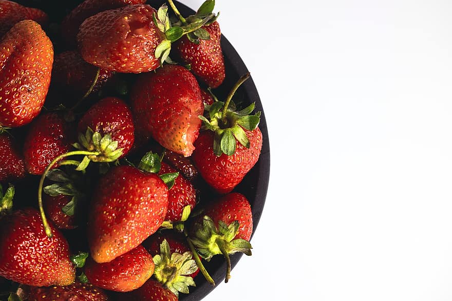 Erdbeere, Obst, Süss, Frische, Lebensmittel, Nahansicht, Blatt, reif, gesundes Essen, Beerenfrucht, Natur
