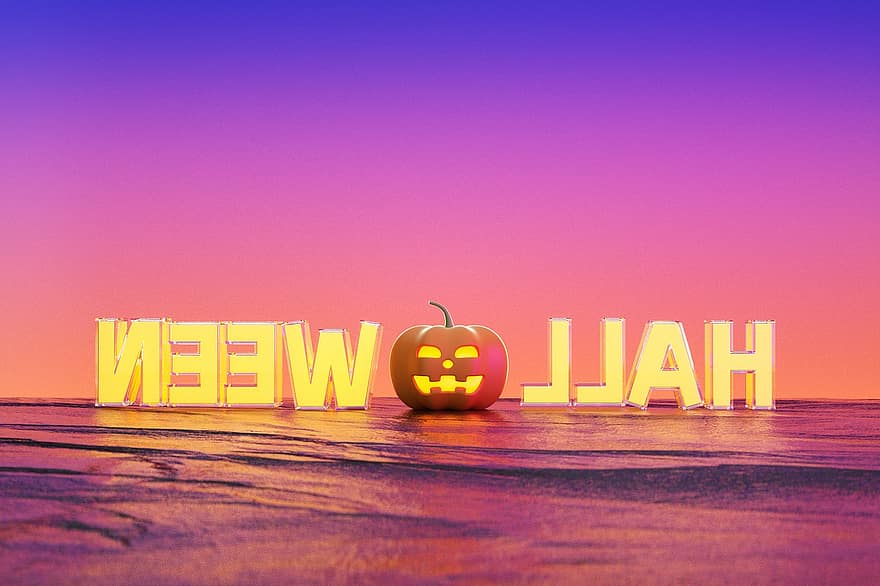 halloween, labu, jack-o-lantern, meringis, lentera, cahaya, perayaan, kartun, imut, Latar Belakang