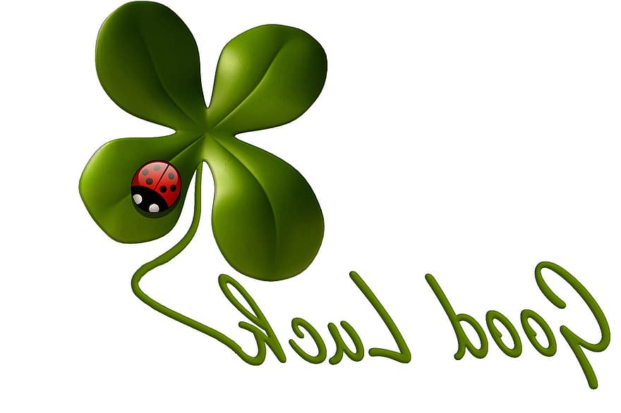運、ラッキークローバー、てんとう虫、シンボル、草原の植物、クローバー、幸運のお守り、緑、クレー