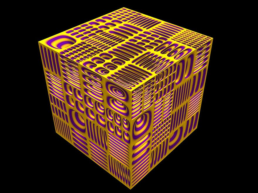 geometri, cube, design, geometrisk, 3d, blokkere, digitalt, Svart Digital
