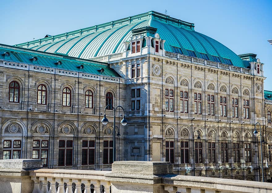 сграда, театър, опера, къща, оперна топка, Австрия, dramartugie, Staatsoper, архитектура, култура, Виена