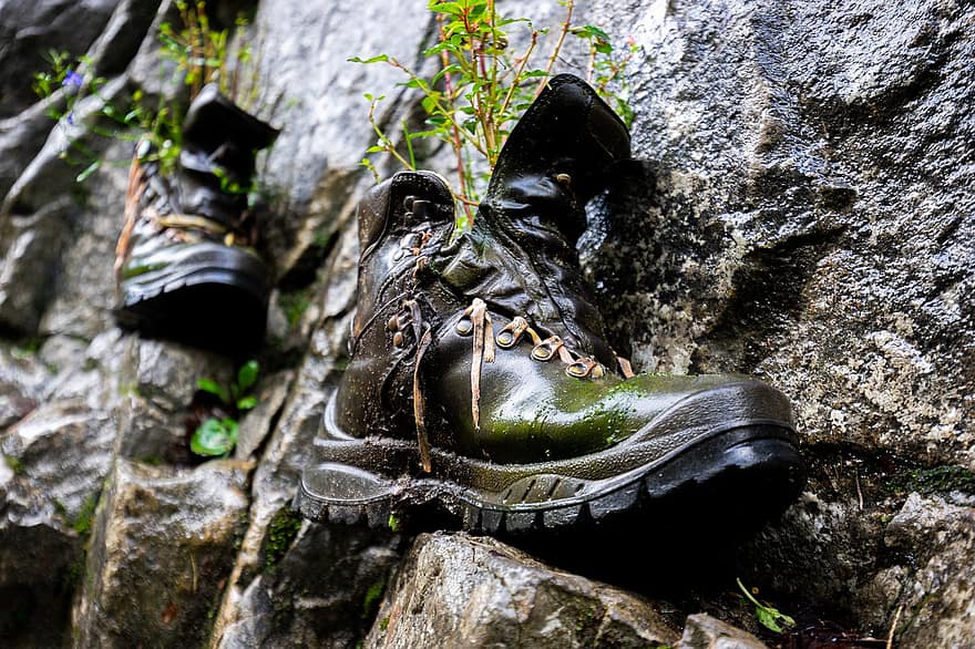 botes de muntanya, sabates, roques, calçat, botes, penya-segat, muntanya
