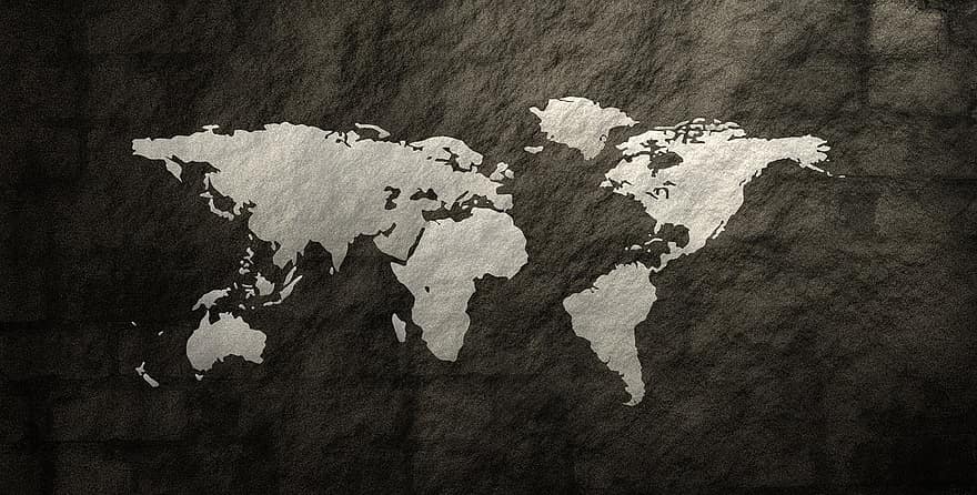 mundo, mapa, globo, padronizar, textura, modelo, abstrato, fundo