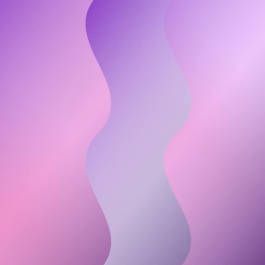 Gradient, Curves, Waves, Wavy, Blue, Purple, Pink, Hues, Light, Color, Shape