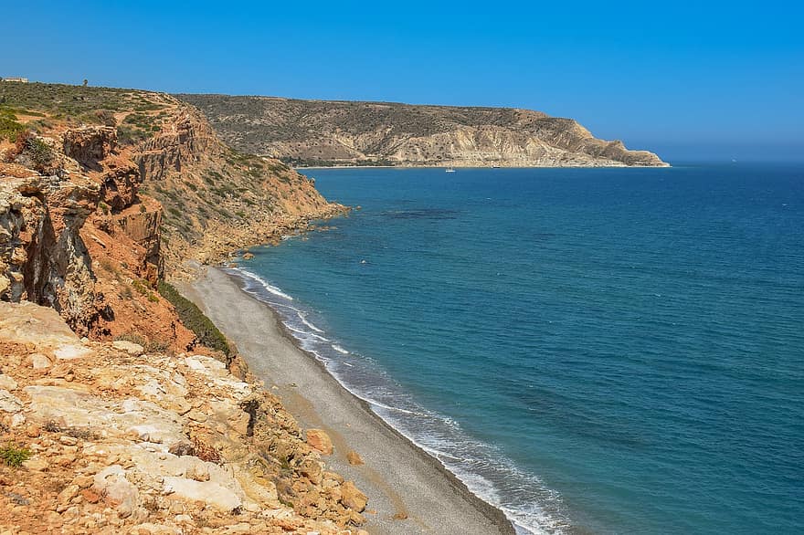 Кипр, Меланта, Посмотреть, панорамный, залив, панорама, пейзаж, точка зрения, утро