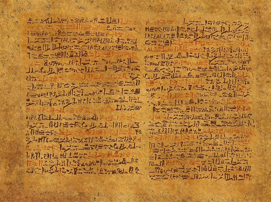 Papyrus, bla, eldgammel, skriving, historisk, tekst, dokument, egyptisk, kultur, pedagogisk, gammel