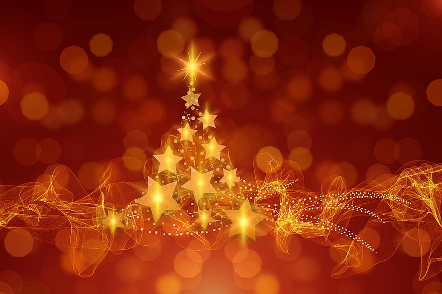 Weihnachten, Star, bunt, abstrakt, Licht, leuchtenden, Tapete, Muster, Hintergrund, Design, Textur