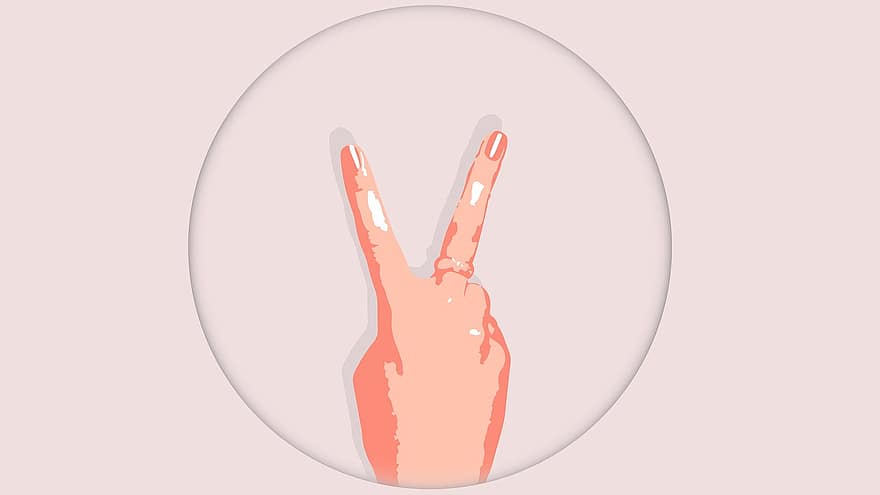 Peace, Symbol, Hand Gesture, Cutout