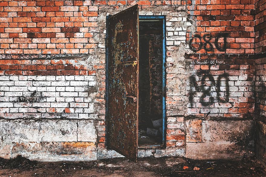 The Fortress Of Modlin, Fortification, Architecture, The Door, Rusty, Old, brick, dirty, wall, building feature, abandoned