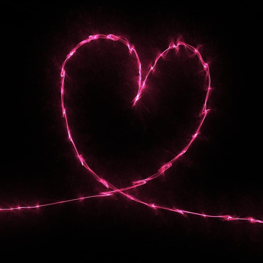 アイコン、シンボル、形、愛、心臓、形状、ピンク、黒、バレンタイン、ブラックラブ