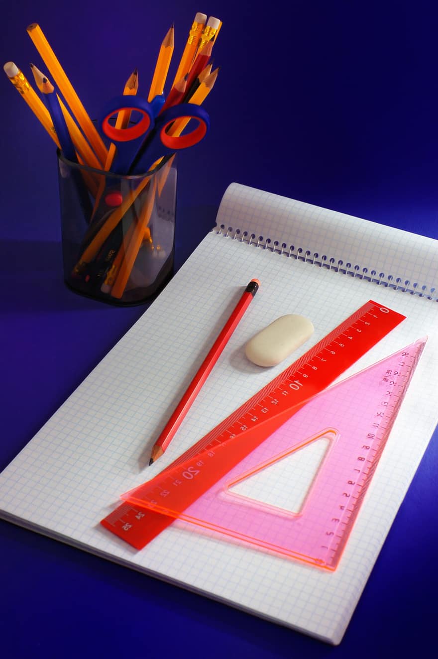 Ruler, Paper, Office, Documents, Office-work, Pen, Pencil, School, Student, Work, Accessories