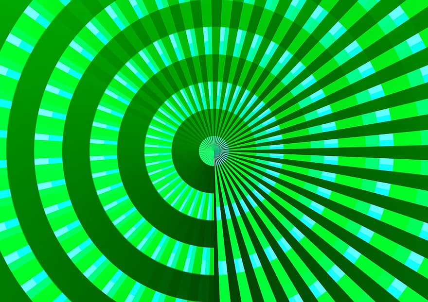 Centro, leve, círculo, concêntrico, verde, fundo, arranjo, textura, Raios, abstrato, listras