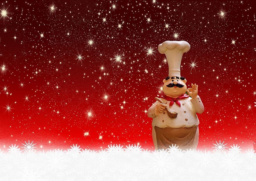 Різдво, приготування їжі, шеф-кухар, свята, привітання, Великодній заєць, містифікація, жарт, смішно, співчутливий, Вітальна листівка