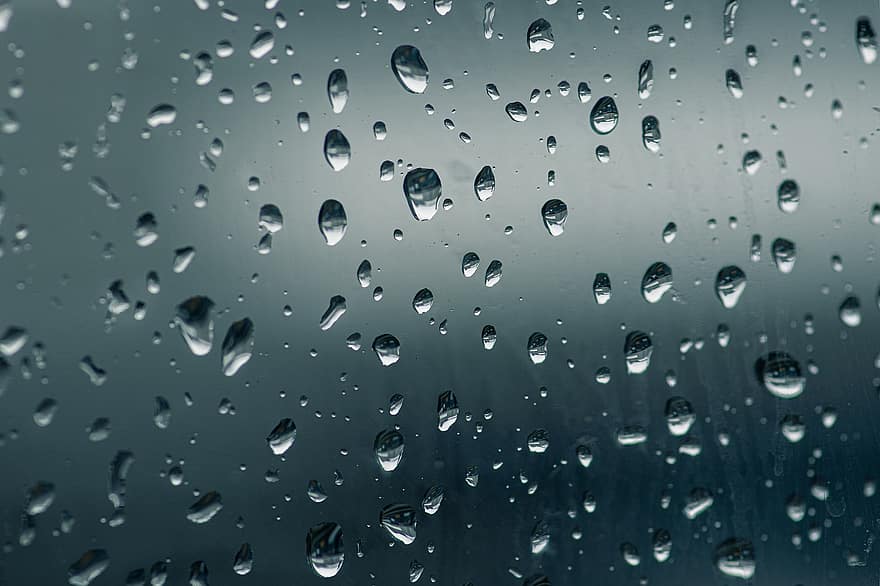 lietus pilieni, stikls, logu, slapjš, ūdens pilieni, lietus, ūdens, tekstūra