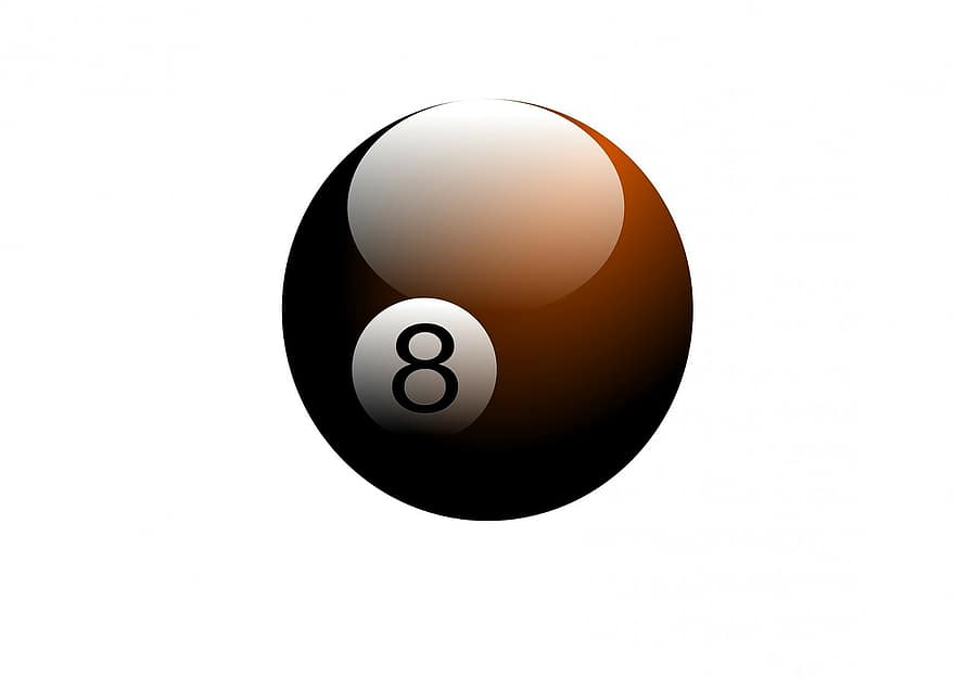 bassengball, biljardbord, billiard, ball, 8, rund