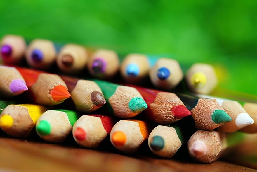 τέχνη, χρωματιστά μολύβια, μολύβια, χρωστικός, χρωματιστά