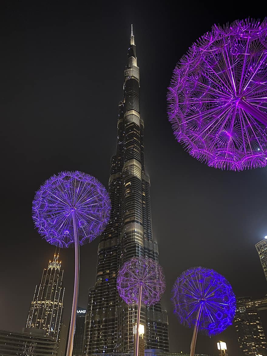 مدينة ، دبي ، السياحة ، البنايات ، برج خليفة ، ناطحة سحاب