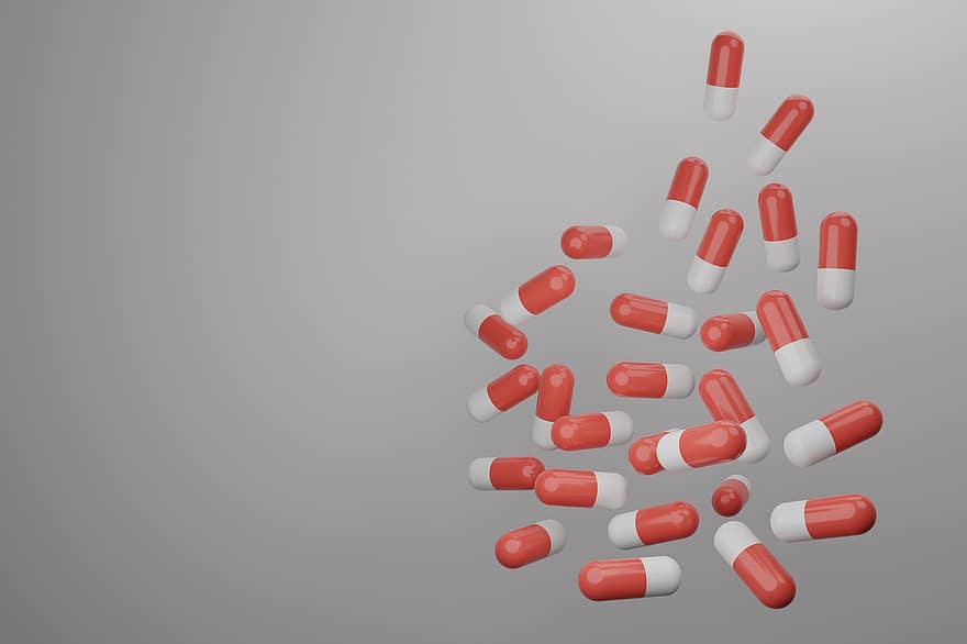 capsules, capsule, pillen, voorschrift, verdovende middelen, verslaving, drug, verdovend, 3d, weergave, geven