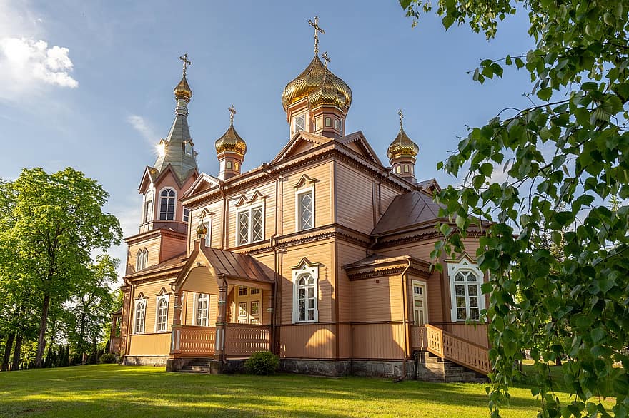 Gereja ortodok, ortodoks, gereja, agama, Arsitektur, emas, kubah, seni dari