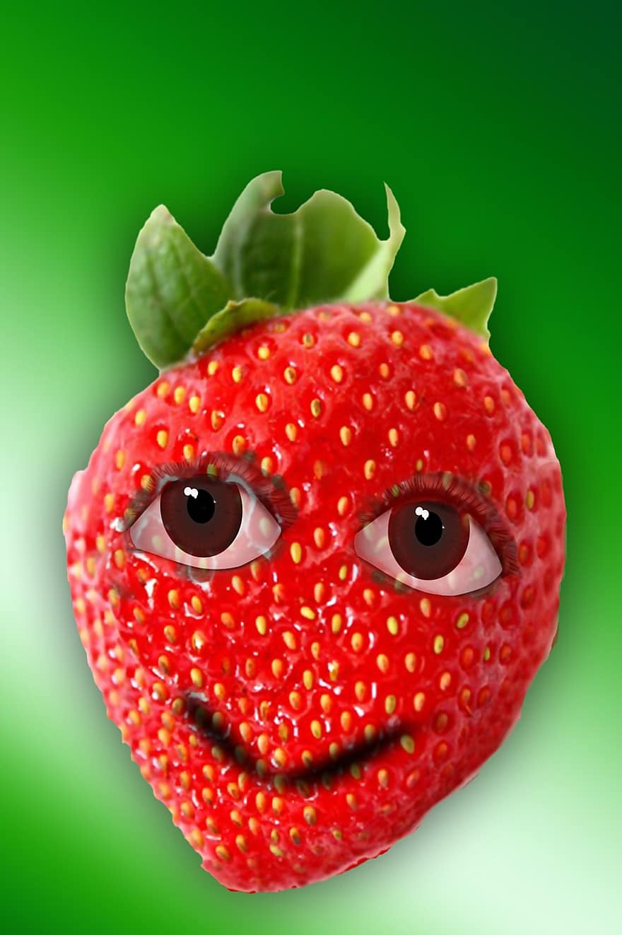 jordbær, ansigt