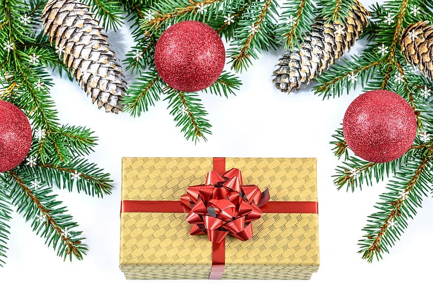 hadiah Natal, liburan, hari Natal, tradisi, dekorasi, hadiah liburan, pohon Natal, perayaan, hadiah, kegembiraan, merah