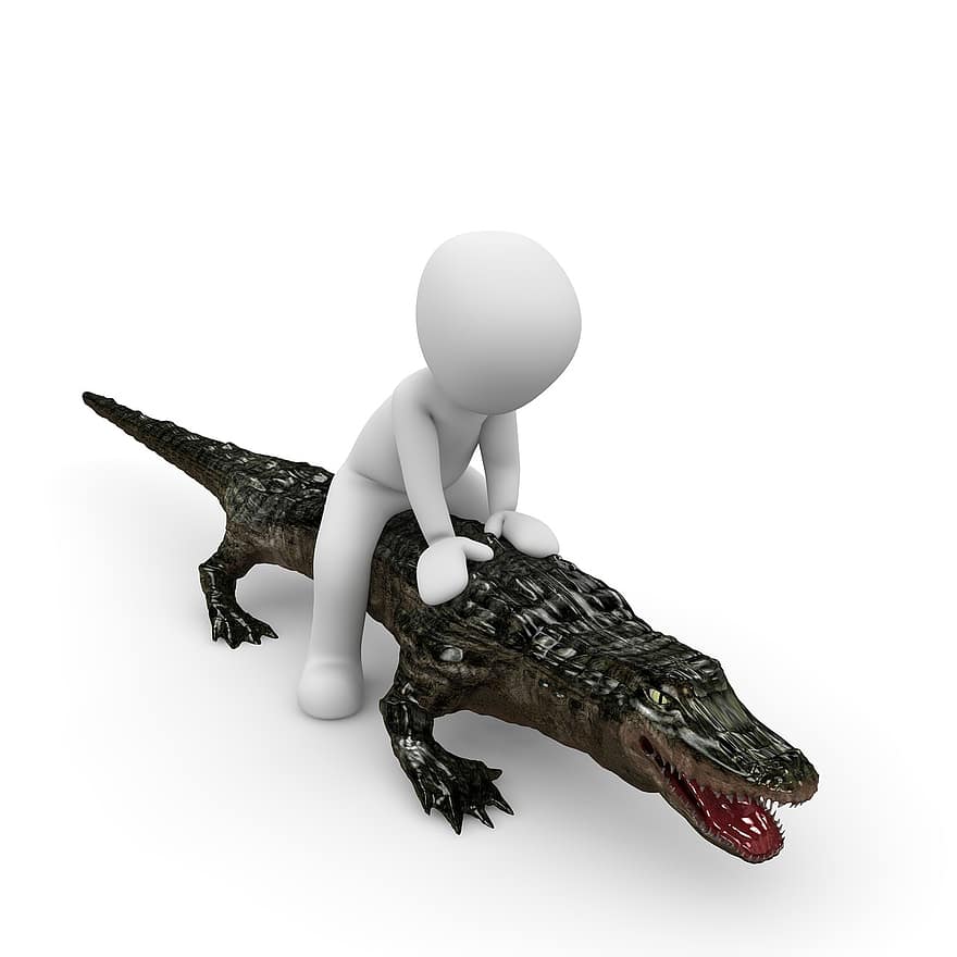 crocodile, balade, Nil, sauvage, animal, caïman, prédateur, zoo