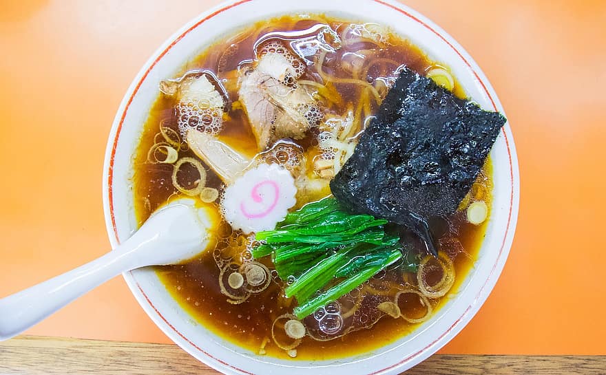 일본 요리, 라면, 전통적인, 요리, 식품, 일본 음식, 쇼유라면