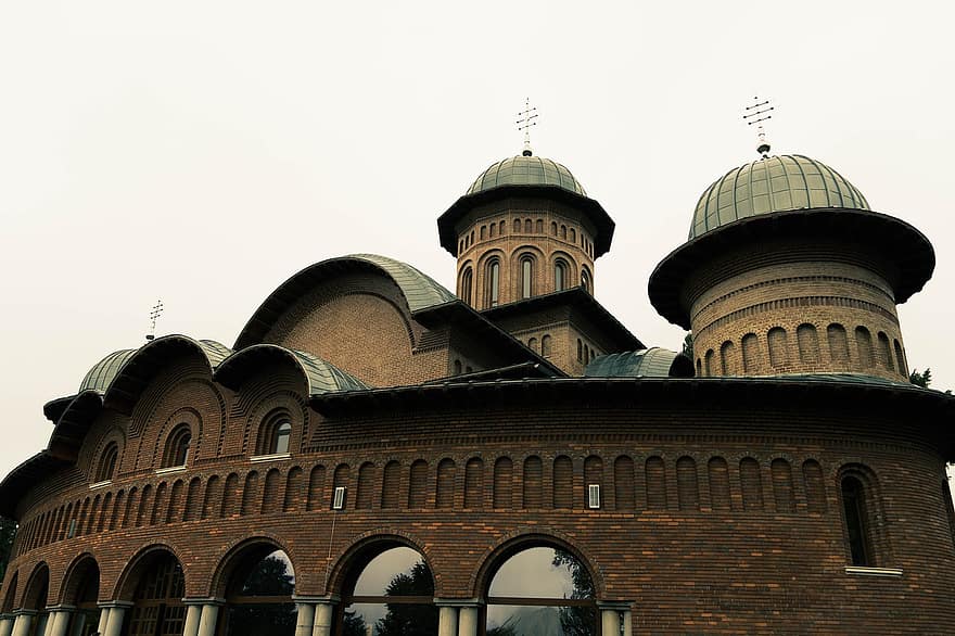 будівлі, монастир, структура, старий, румунія, арджі, релігія