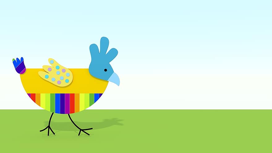 Easter, Easter Chick, Chick, Chicken, Pääsiäiskana, Colorful, Bird