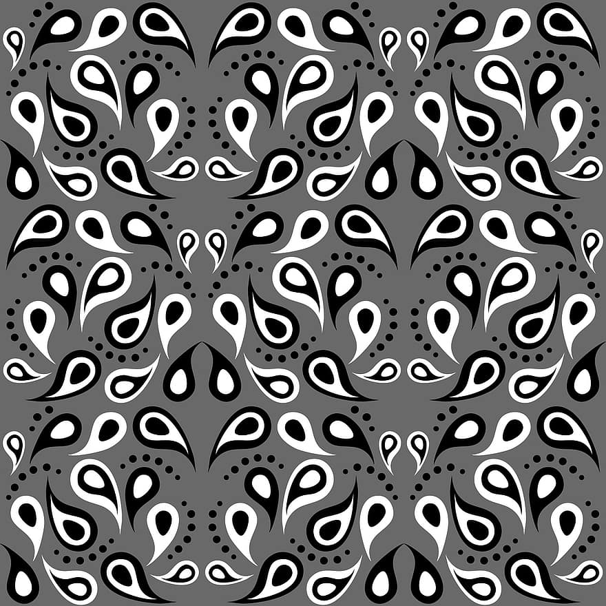 paisley mønster, paisley, mønster, design, skrive ut, svart, grå, hvit, bakgrunn, bakgrunns, dekorasjon