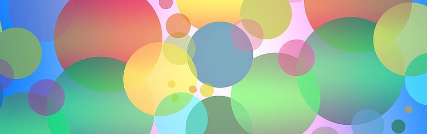 Banner, Header, Points, Circle, Colorful, Abstract, Background, Light, Bokeh, Pattern