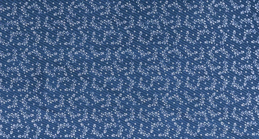 Hintergrund, Muster, Blumendesign, Stoff, Blau