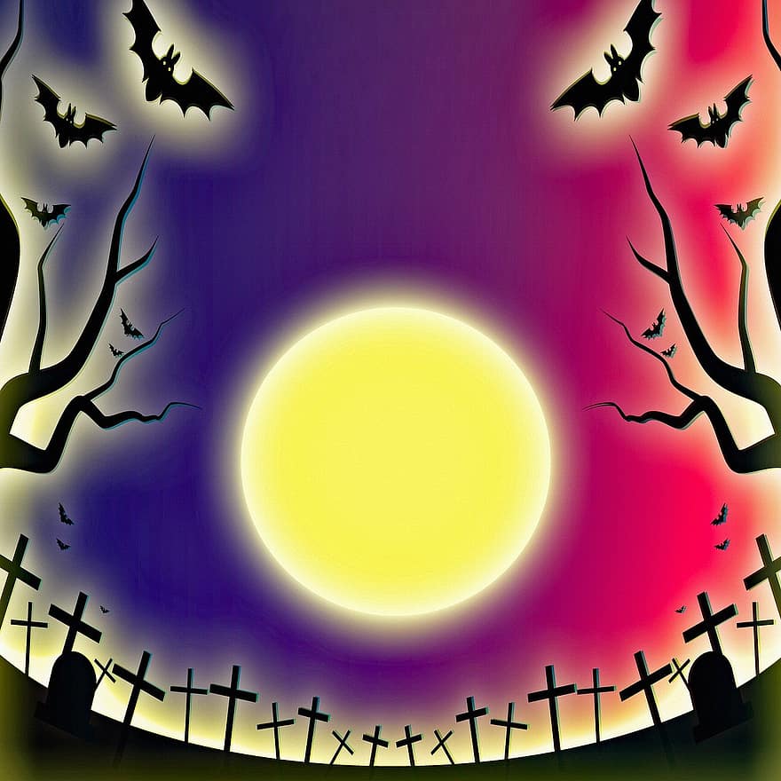 sfondo di Halloween, Halloween, fantasmi, teschi, zucche, orrore, spaventoso, modello, sangue, pauroso, mostro