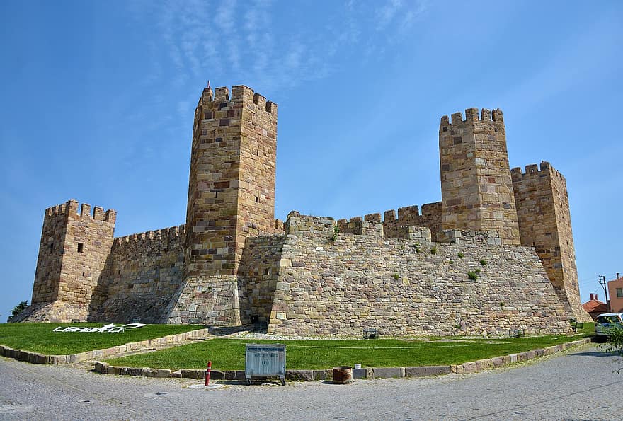 замък, Турция, пътуване, çandarlı, туризъм, архитектура, история, известното място, стар, външна сграда, тухла