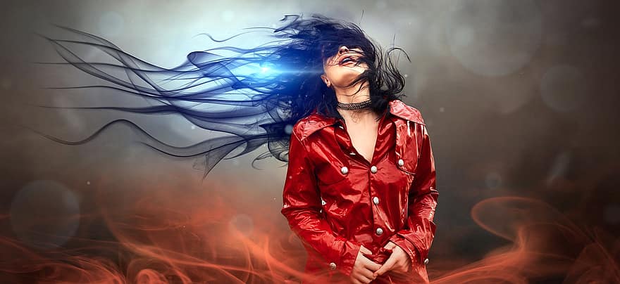 Model, Hair, Inna Mikitas, Wind, Beauty, Woman, Portrait, Female, Young, Aesthetics, Jacket