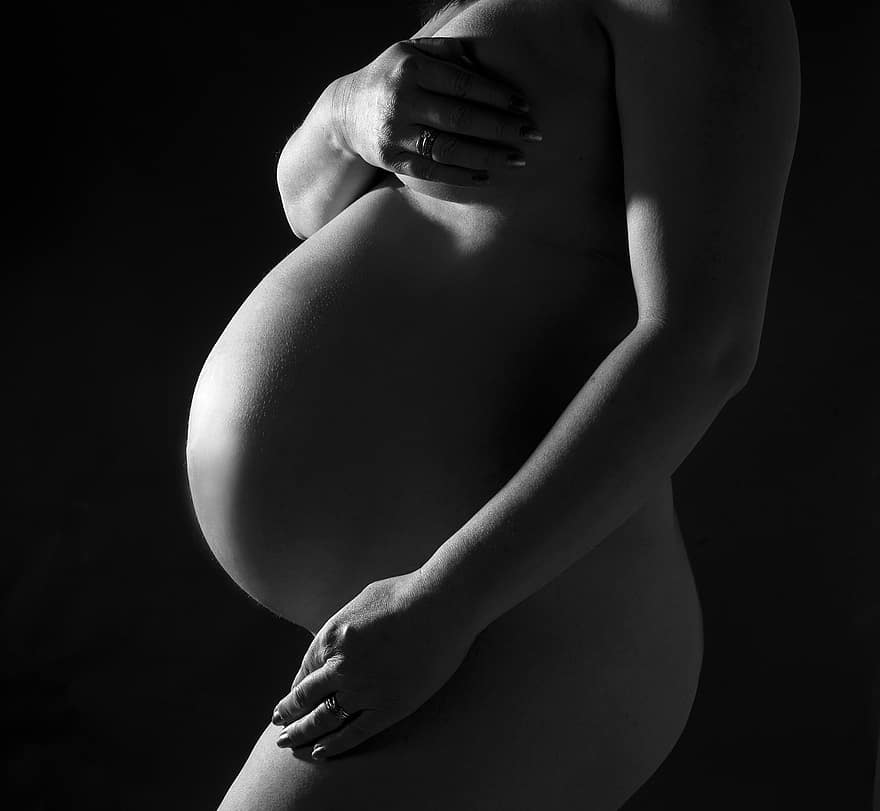 nėščia, tikisi, nėštumo, motinystė, laukiantis, gimdymas