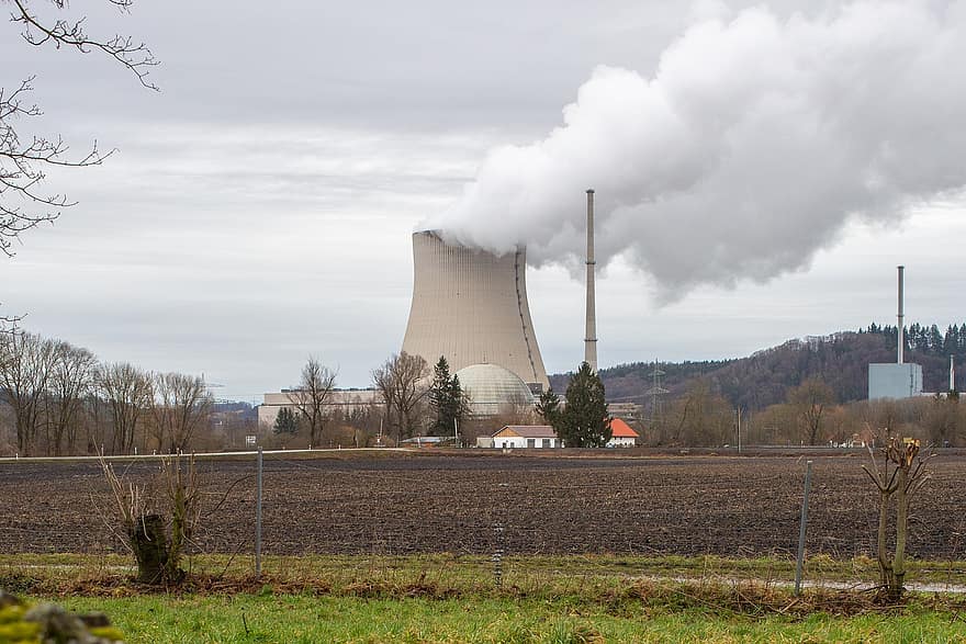 Central nuclear d'Isar, Font d'alimentació, indústria, Torre de refrigeració, central nuclear, central elèctrica, energia atòmica, generació d'energia, electricitat, energia renovable, vapor