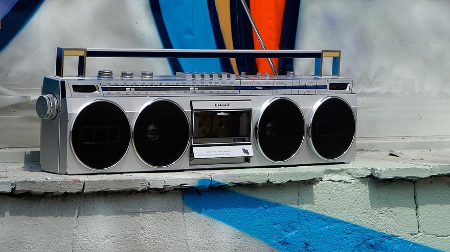 Ghetto Blaster, boombox, hudba, rádio, audio přehrávač, zvuk, Zvuk