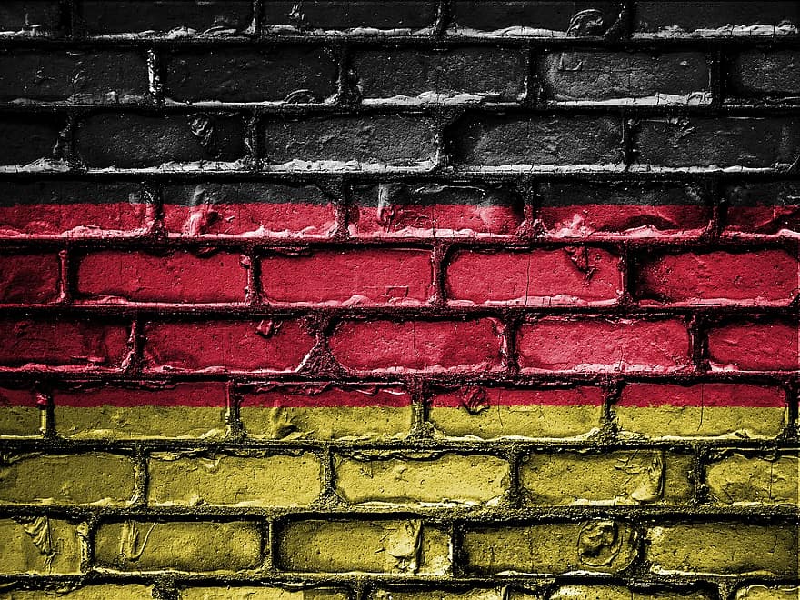 Alemania, bandera, pared, nacional, país, Europa, patriotismo