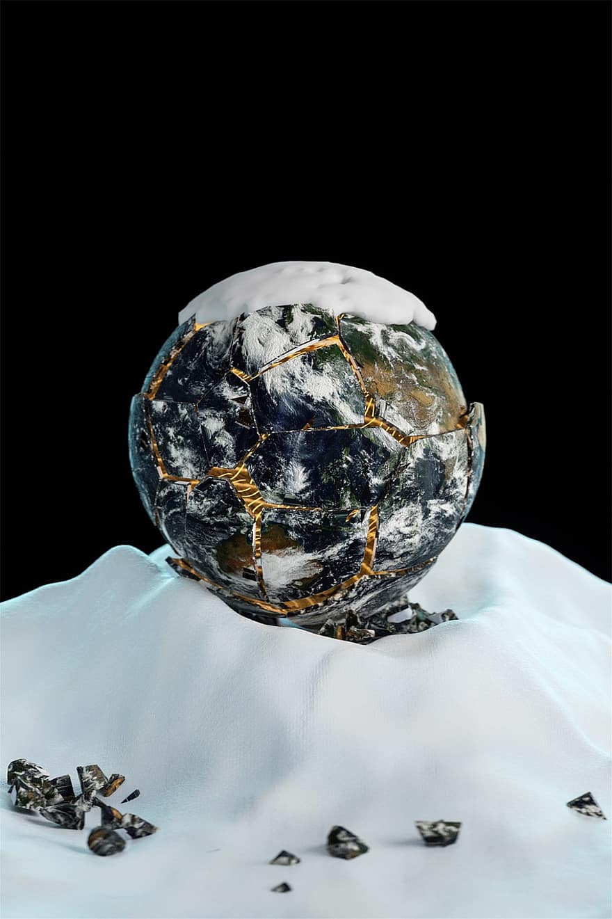 気候変動、地球、惑星、環境汚染、スペース、宇宙、天文学、温室効果、3Dレンダリング