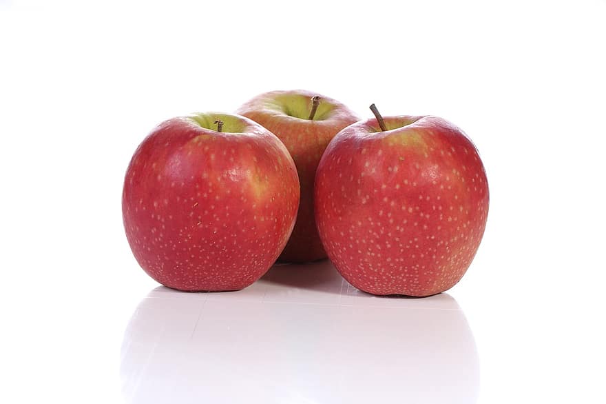 jabłka, owoc, jedzenie, czerwone jabłka, zdrowy, odżywianie, witamina, deser, przekąska, dojrzały