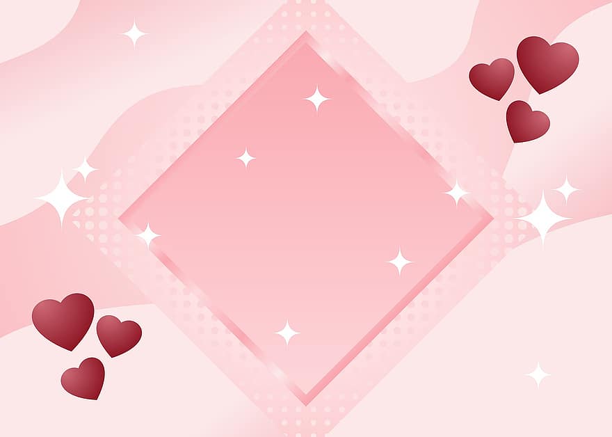 Heart, Valentine, Love, Pink, Background, Romantic, backgrounds, abstract, illustration, vector, design