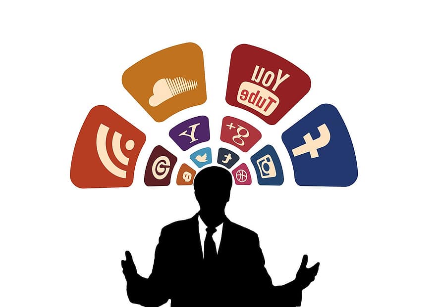 conjunto de iconos, medios de comunicación social, contacto, web, Noticias, Blog, mensaje, instagram, gorjeo, google, Facebook