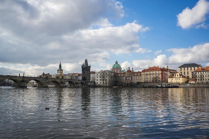 Praha, moldova, charles-silta, Tšekin tasavalta, Eurooppa, Vlatva, pääkaupunki, Vanhankaupungin siltatorni, torni, silta torni, historiallinen keskusta