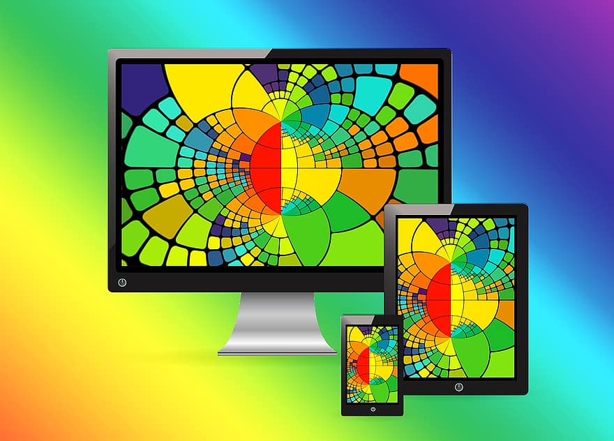 tablet, smartphone, overvåge, farverig, farve, teknologi, hjemmeside, side, stil, layout, design
